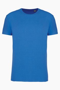 T-shirt personnalisable Belibrod en coton bio - Couleur bleu - Porté par un homme - Vue de face - Marque Kariban 2
