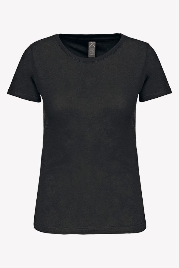 T-shirt femme personnalisable Belibrod en coton bio - Couleur noir - Packshot - Marque Kariban