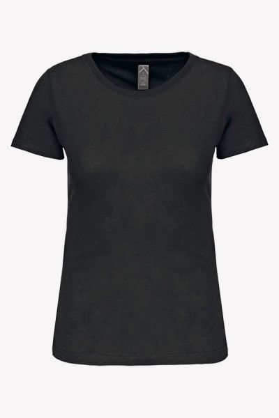 T-shirt femme personnalisable Belibrod en coton bio - Couleur noir - Packshot - Marque Kariban