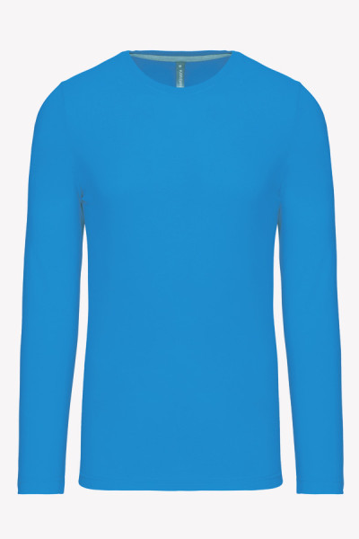 T-shirt personnalisable Belibrod manche longue coton - Couleur bleu vue packshot - Marque Kariban
