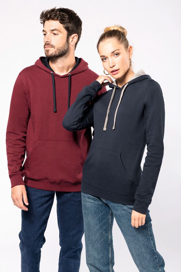 Couple en sweat à capuche colorée personnalisable