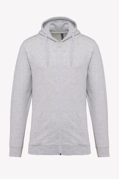 Sweat-shirt personnalisable zippé à capuche. Coupe unisexe. Couleur gris - Vue packshot - Marque Kariban Sweat-shirt personnalisable zippé à capuche. Coupe unisexe. Couleur gris - Vue packshot - Marque Kariban