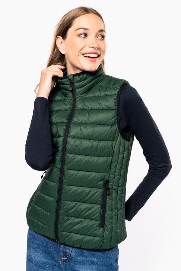 Bodywarmer femme personnalisable. Couleur vert - Marque Kariban