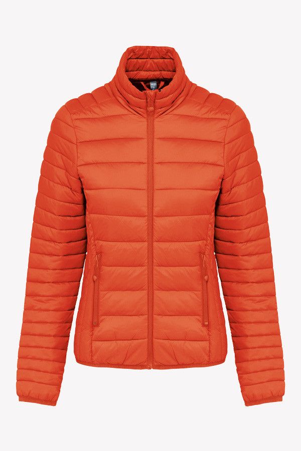 Packshot doudoune femme à personnaliser en broderie. Couleur rouge - Marque Kariban