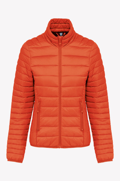 Packshot doudoune femme à personnaliser en broderie. Couleur rouge - Marque Kariban