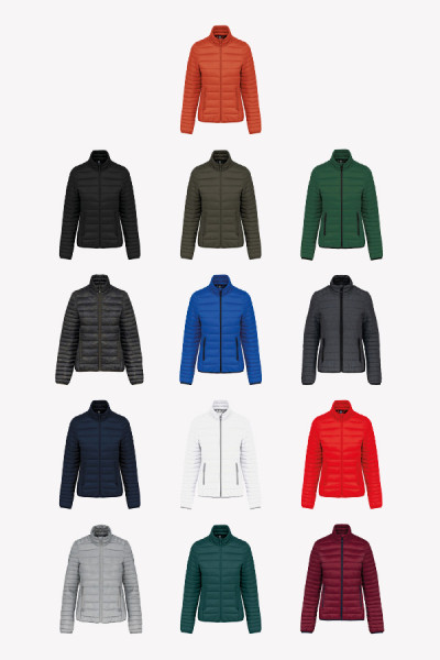 Nuancier doudoune couleur rouge personnalisable en broderie - 13 couleurs disponibles