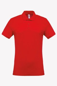 Polo piqué coupe homme manches courtes personnalisable. Couleur rouge - Marque Kariban 2