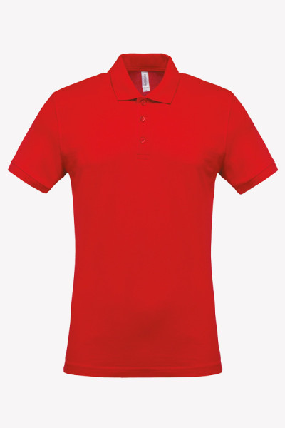 Polo homme manches courtes personnalisable. Packshot. Couleur rouge - Marque Kariban Polo homme manches courtes personnalisable. Packshot. Couleur rouge - Marque Kariban