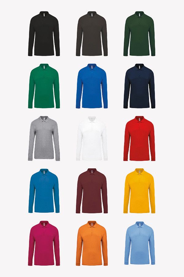 Nuancier Polo homme manche longue
