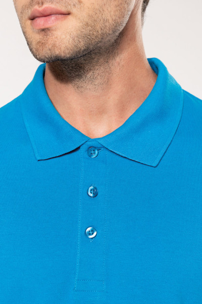 Détail polo personnalisable col. Couleur tropical blue - Marque Kariban