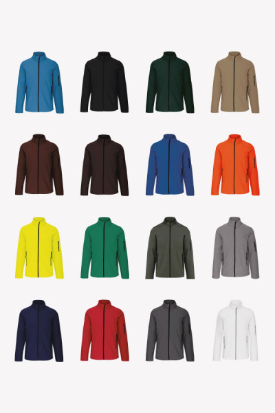 Nuancier softshell homme - 15 couleurs disponibles Nuancier softshell homme - 15 couleurs disponibles