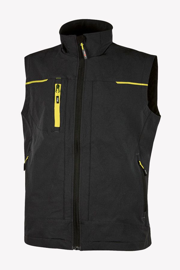 Gilet hyper extensible et imperméable femme personnalisable. Couleur noir. Marque UPower