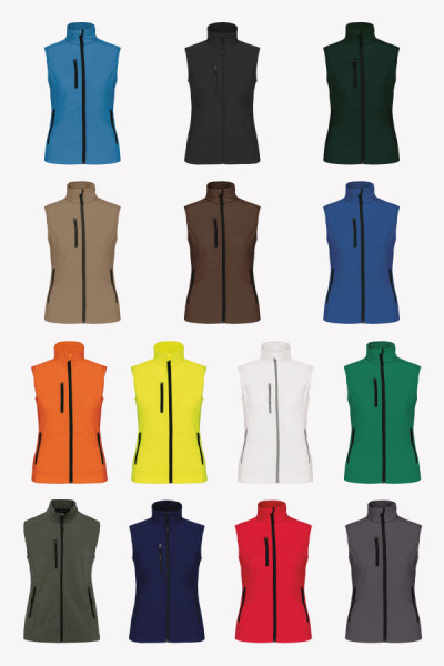 Nuancier bodywarmer femme softshell - 15 couleurs disponibles Nuancier bodywarmer femme softshell - 15 couleurs disponibles