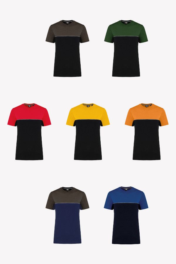 Nuancier T-shirt unisexe écoresponsable personnalisable - 7 couleurs disponibles - Marque Workteam