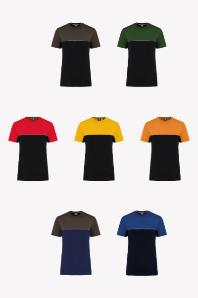 Nuancier T-shirt unisexe écoresponsable personnalisable - 7 couleurs disponibles - Marque Workteam Nuancier T-shirt unisexe écoresponsable personnalisable - 7 couleurs disponibles - Marque Workteam