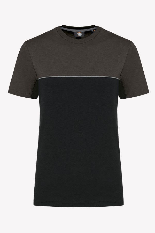 Packshot T-shirt unisexe écoresponsable personnalisable - Couleur black dark grey - Marque Workteam