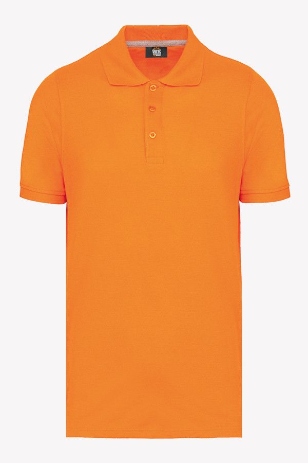 Packshot polo uni personnalisable - Couleur orange - Marque Workteam