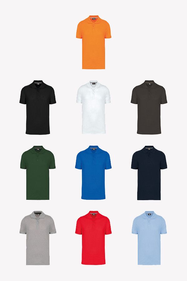 Nuancier polo personnalisable - Couleur orange - Marque Workteam