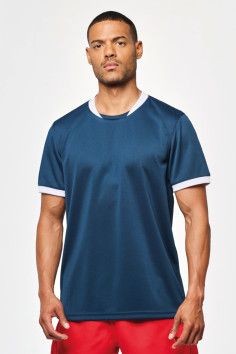 Maillot sportif personnalisable - Couleur bleu - Porté par un homme - Vue de face - Marque Pro-Act