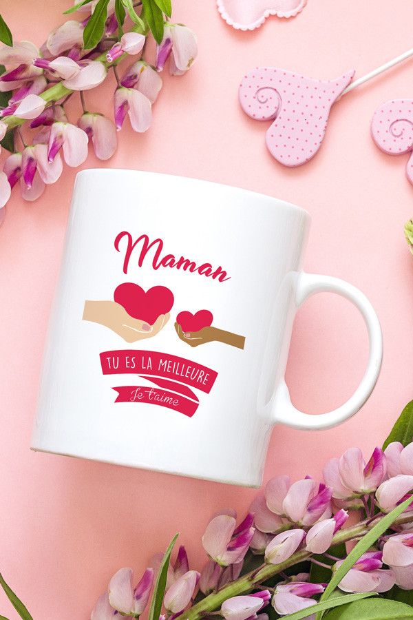 Mug personnalisé main je t'aime