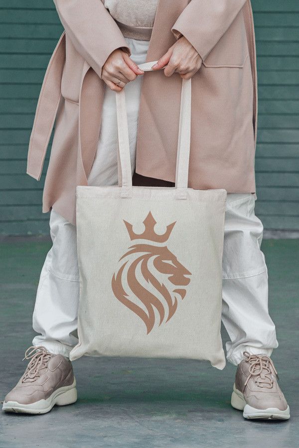 Tote bag personnalisée lion