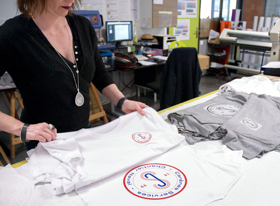 Tee shirt s&eacute;rigraphies dans l&#039;atelier de Belibrod &agrave; Marseille