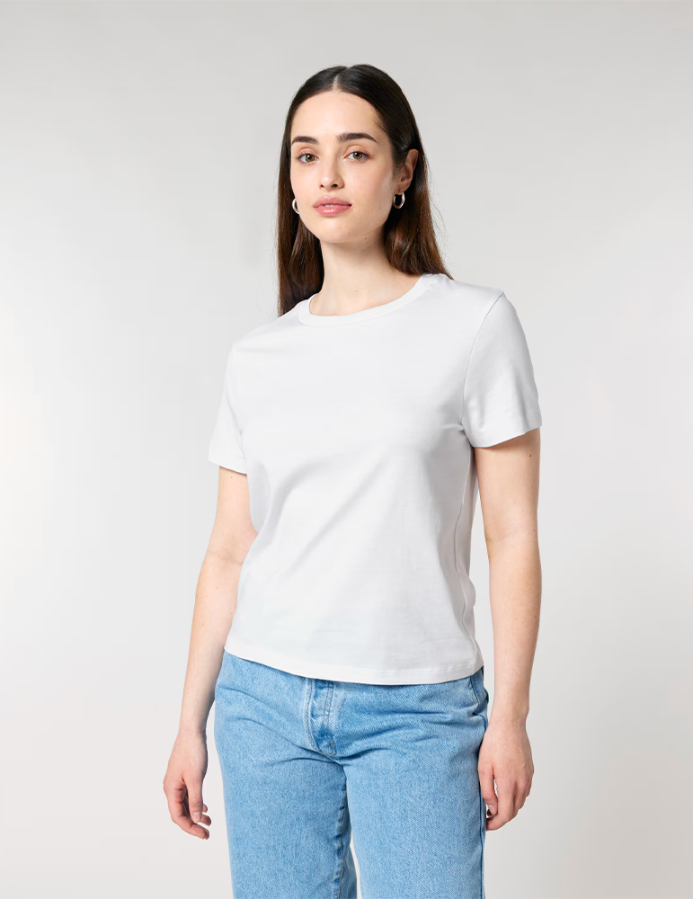 Tshirt manches courtes STTW172 femme white mannequin