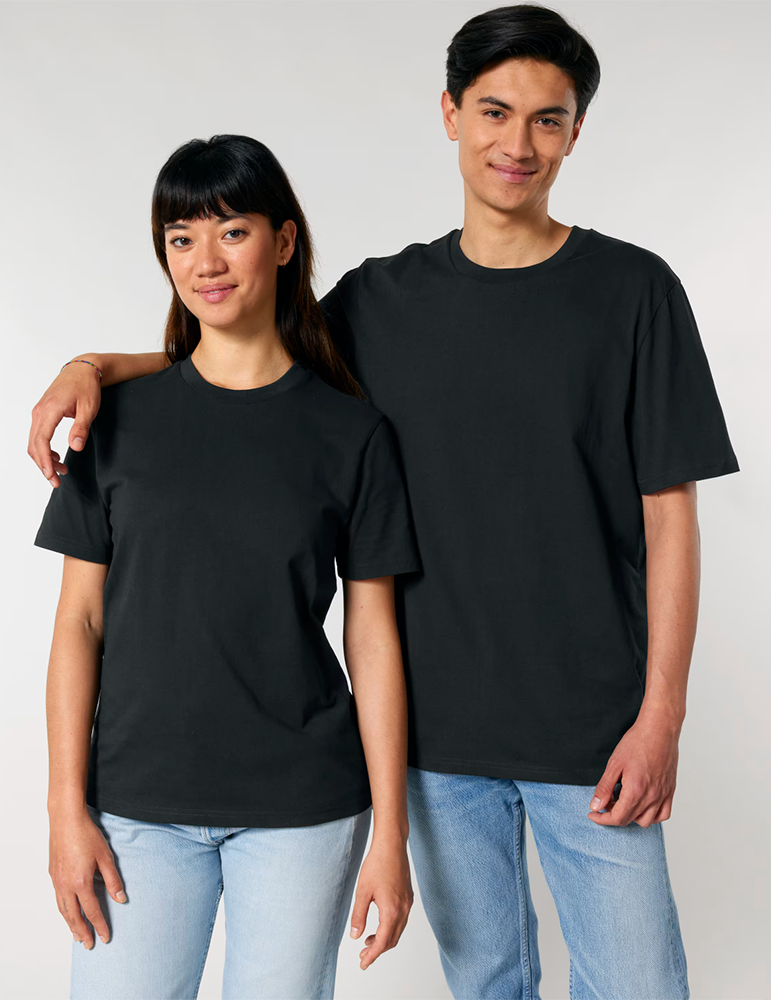 Tshirt manches courtes unisexe sttu169 black duo mannequins