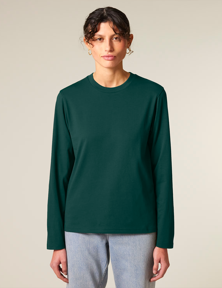 Tshirt manches longues unisexe sfm204 glazedgreen mannequin