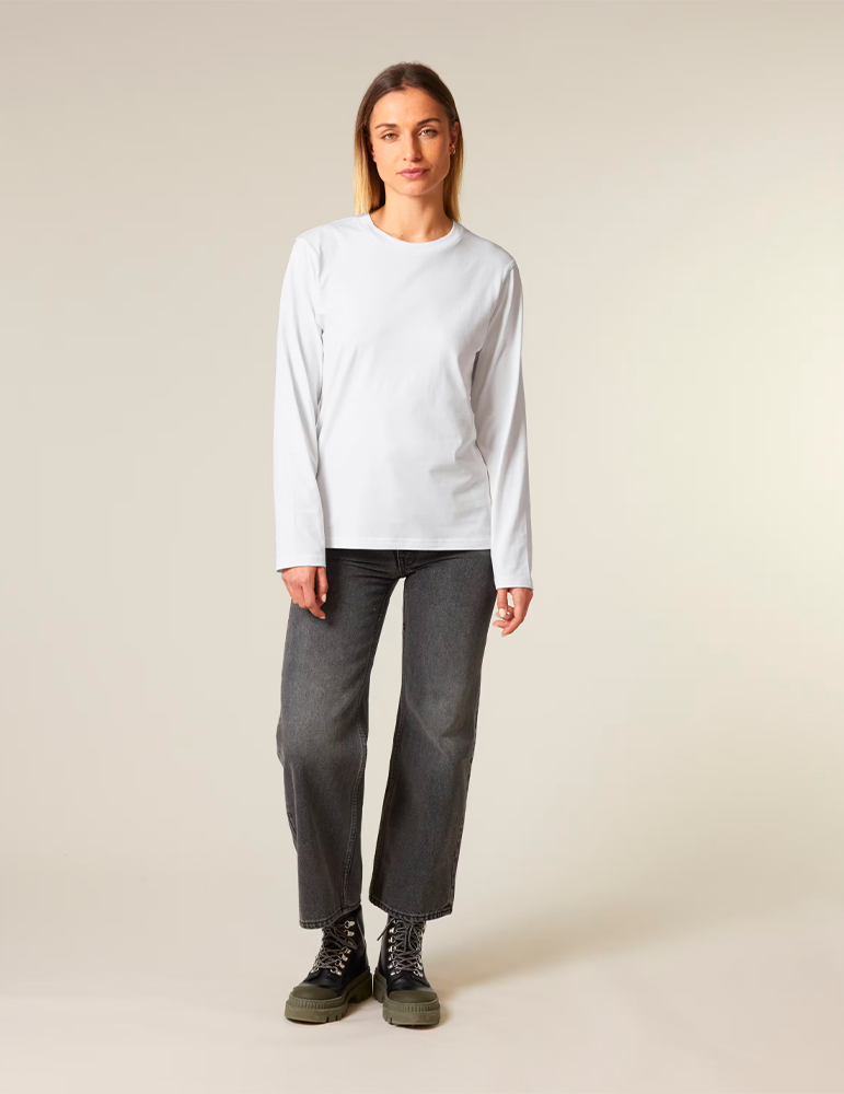 Tshirt manches longues unisexe sfm204 white mannequin