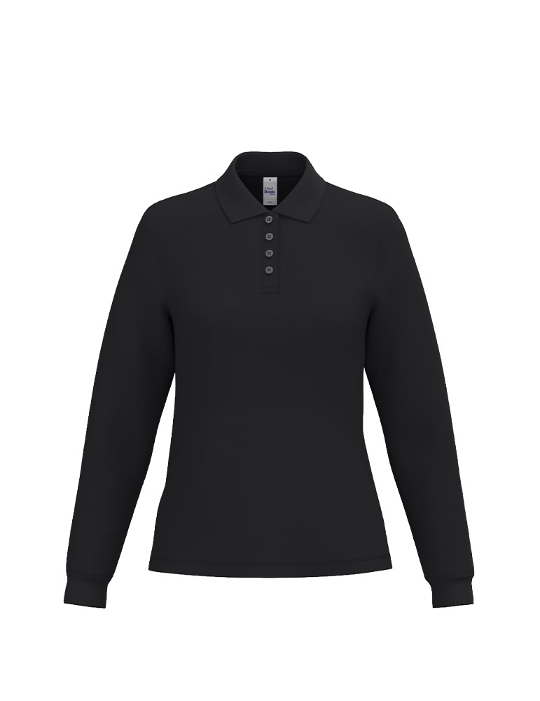 Polo piqué manches longues femme IB223 idealblack article