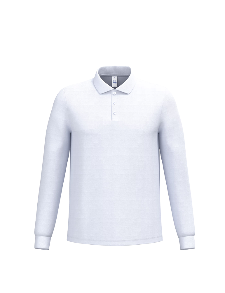 Polo pique manches longues homme IB222 idealwhite article