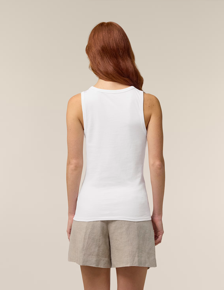Debardeur femme STTW963 white mannequin dos