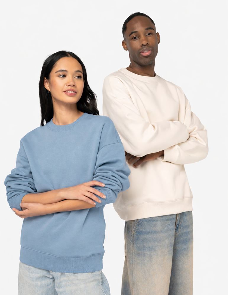 Sweat oversize coton unisexe ns407 duo mannequin