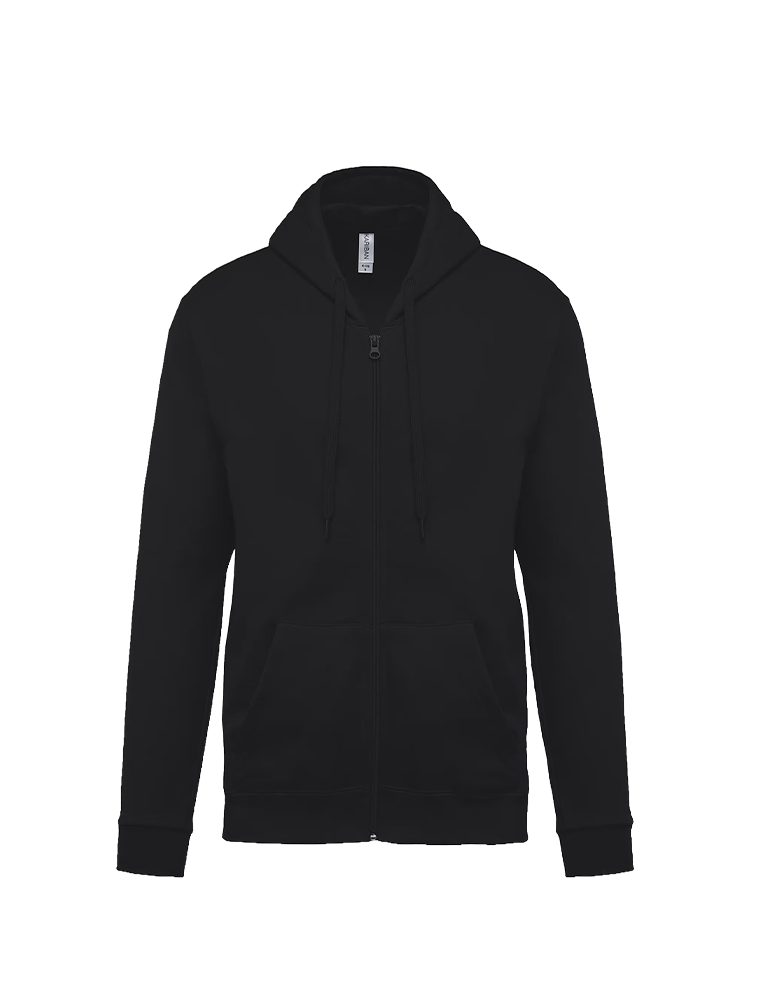 Sweat zippé à capuche unisexe K479