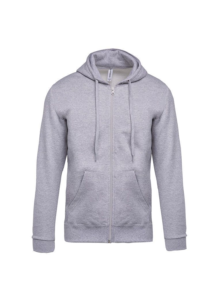 Sweat capuche zippé k479 oxfordgrey article