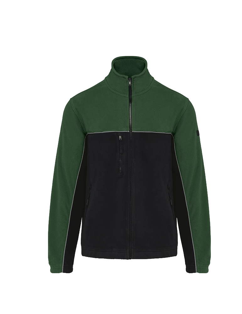 Polaire bicolore zippée WK904 black forestgreen article