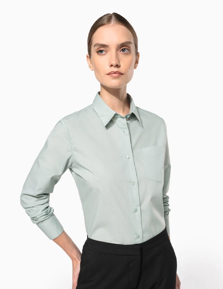 Chemise popeline femme k549 sage mannequin
