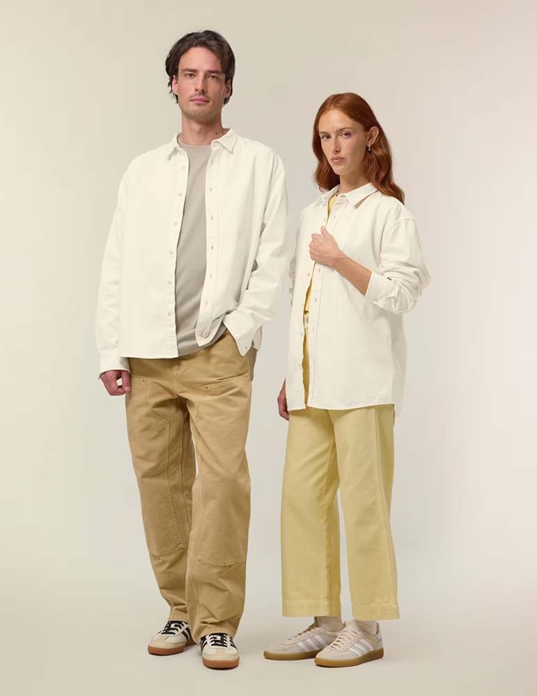 Chemise coton unisexe STW975 duo mannequins