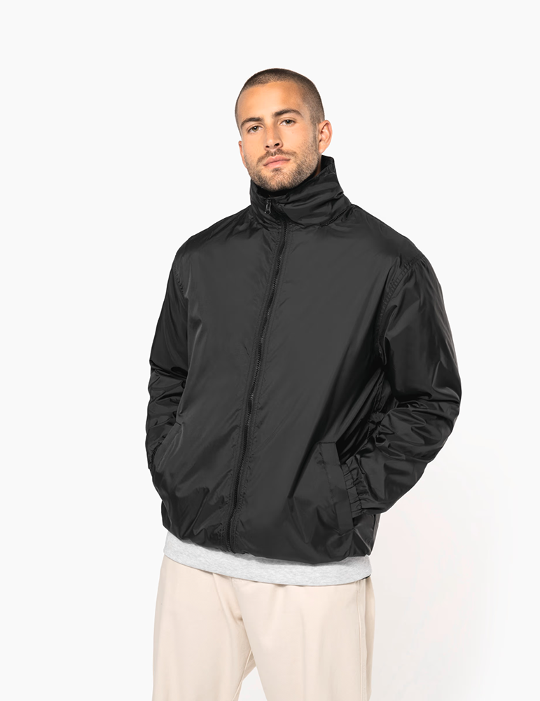 Coupe vent doublé unisexe K687 black mannequin homme
