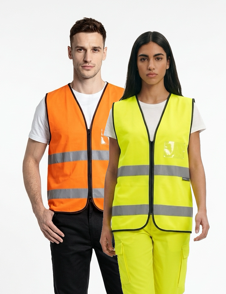 Gilet haute visibilité unisexe c3610b duo mannequins