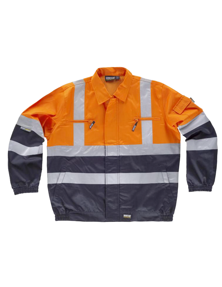 Blouson technique homme c3211 navy orangefluo article