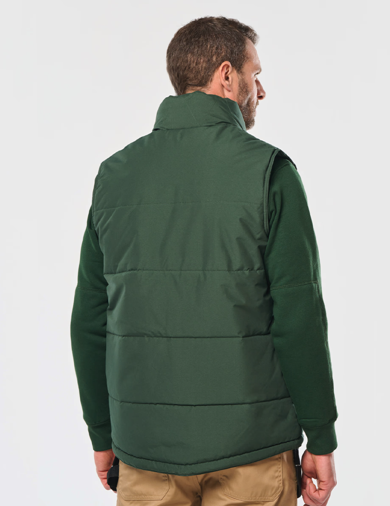 Bodywarmer sans manches forestgreen wk615 mannequin dos