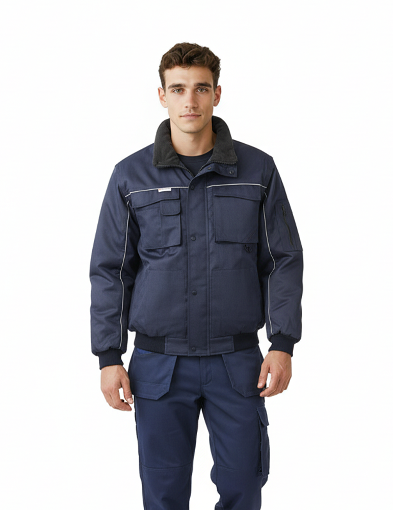 Bodywarmer technique matelasse homme R71 navy mannequin