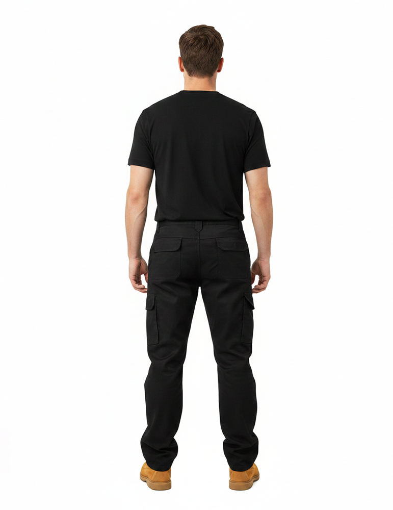 Pantalon action homme R308M black mannequin dos