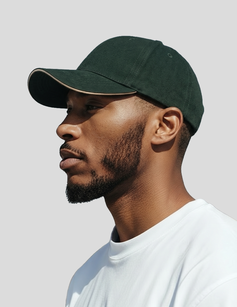 Casquette contrastee KP185 forestgreen beige mannequin