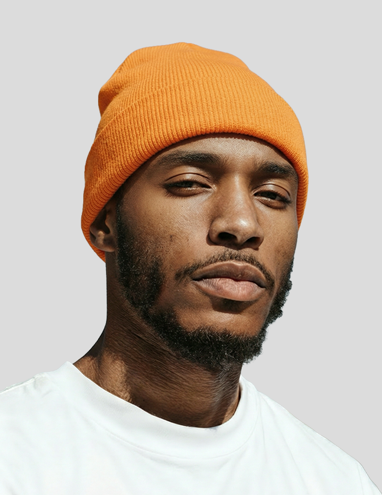 Bonnet à revers fluorescentorange B45 mannequin