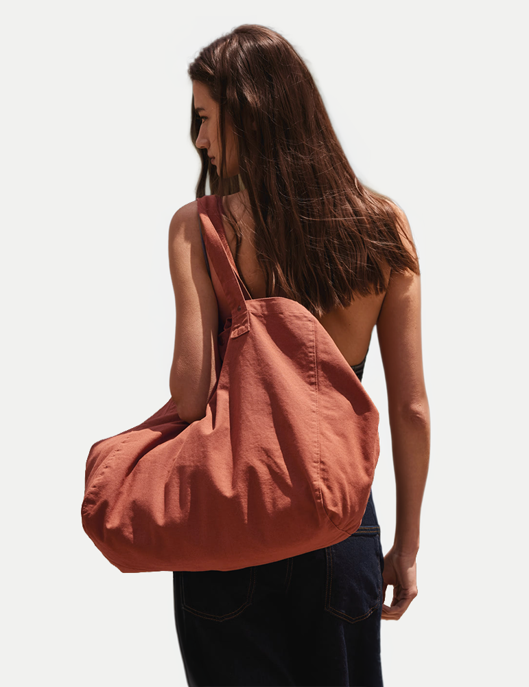 Sac shopping coton delave ki3208 washedpinkochre mannequin