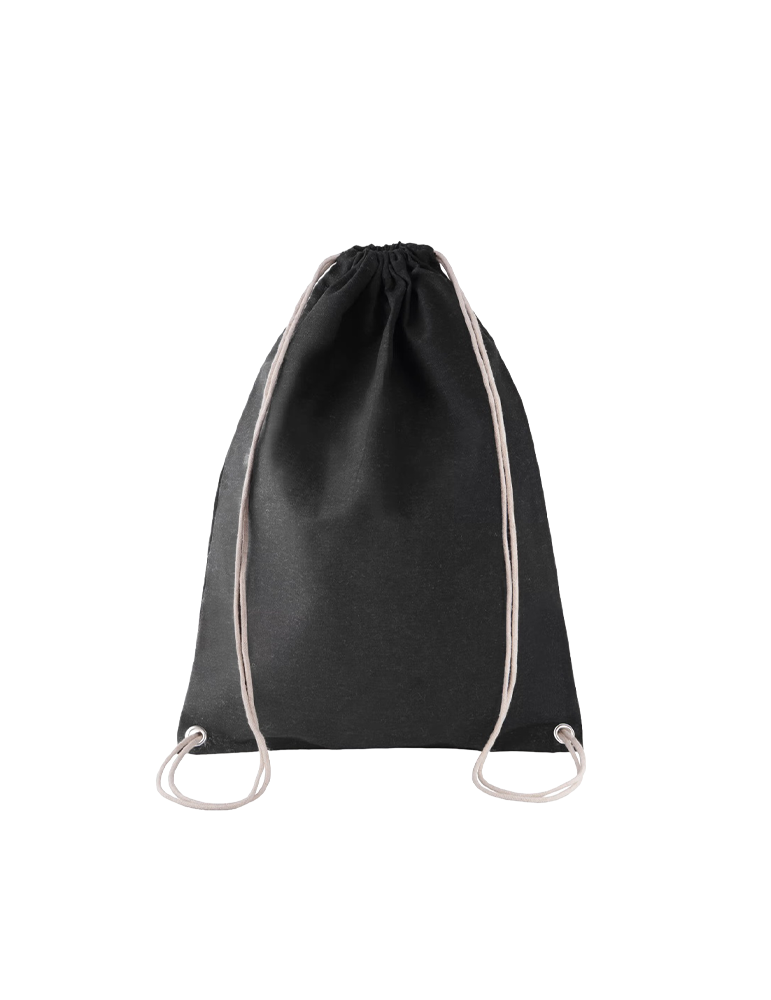 Sac à dos cordelette écoresponsable ki0125 black article