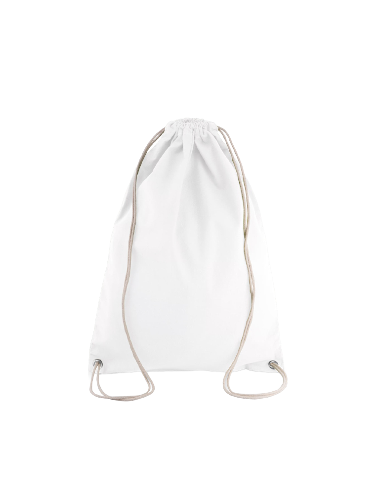 Sac à dos cordelette écoresponsable ki0125 white article